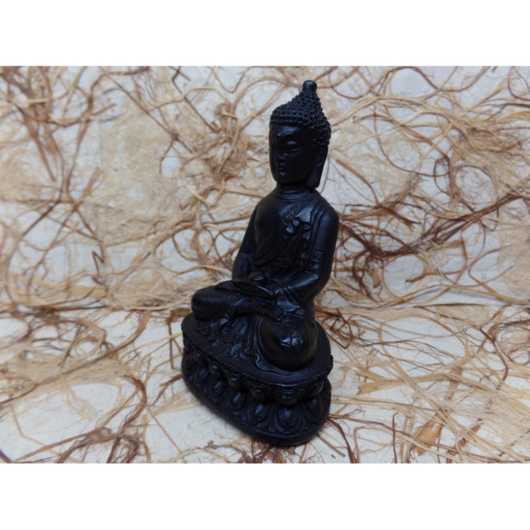 Bouddha en méditation résine noire