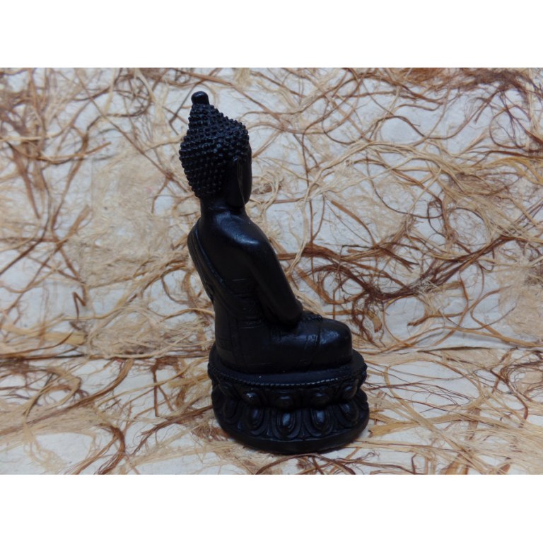 Bouddha en méditation résine noire