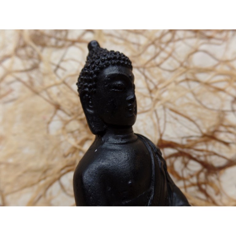 Bouddha en méditation résine noire
