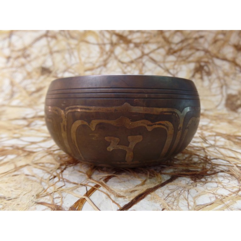 Bol tibétain gravé Bouddha