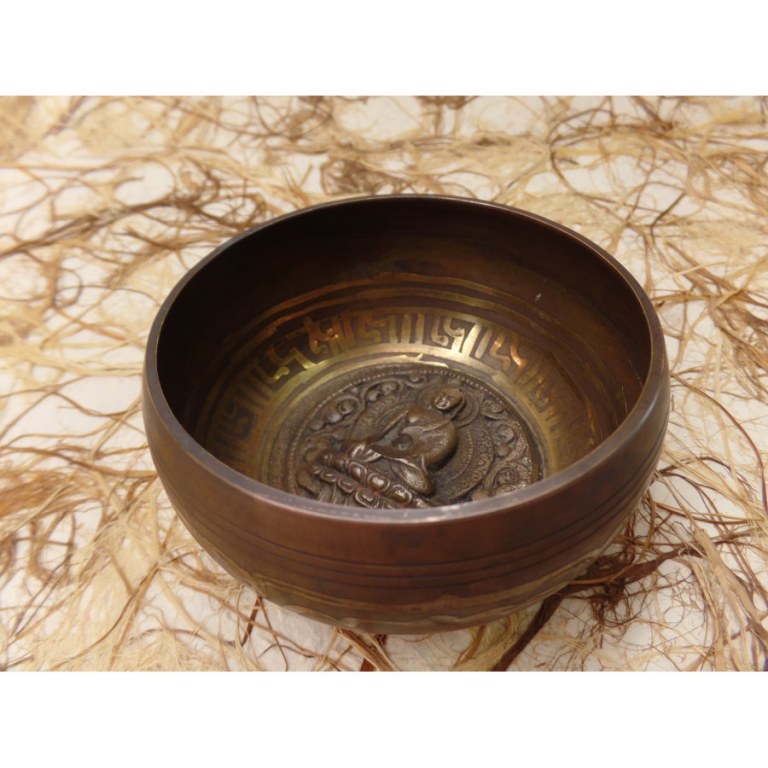 Bol tibétain gravé Bouddha