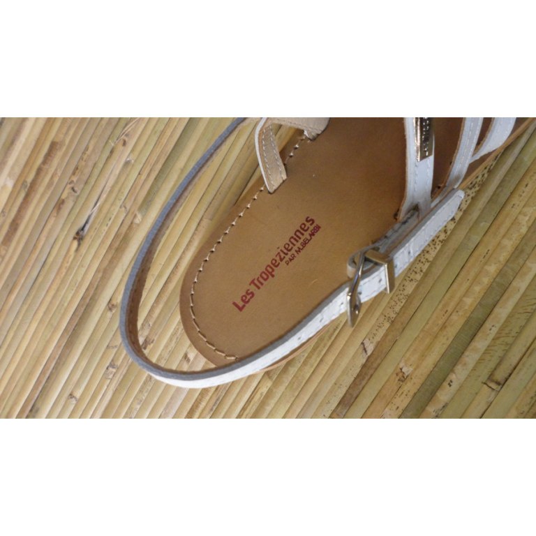 Sandales Tropéziennes Hérisson blanc mat