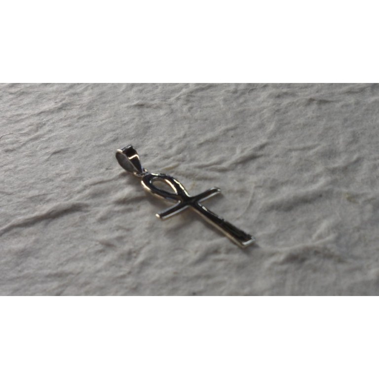 Pendentif argent croix ansée