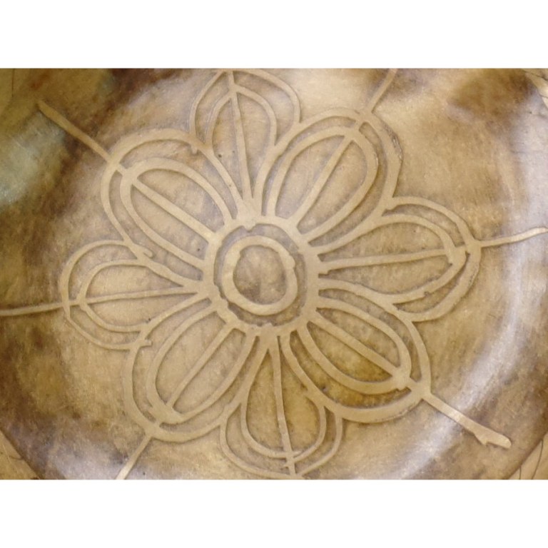 Bol chantant gravé fleur