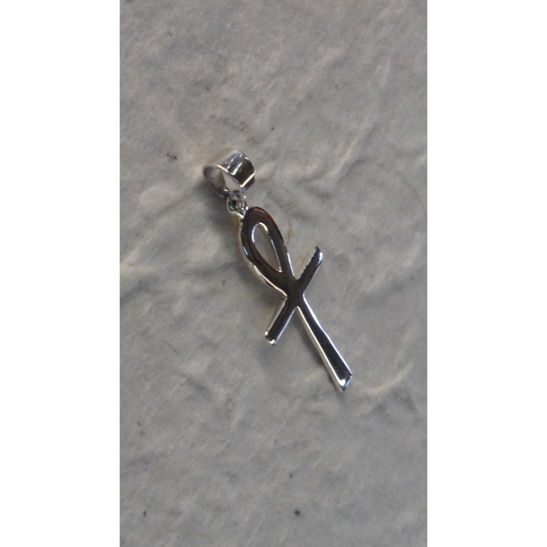 Pendentif argent croix ansée