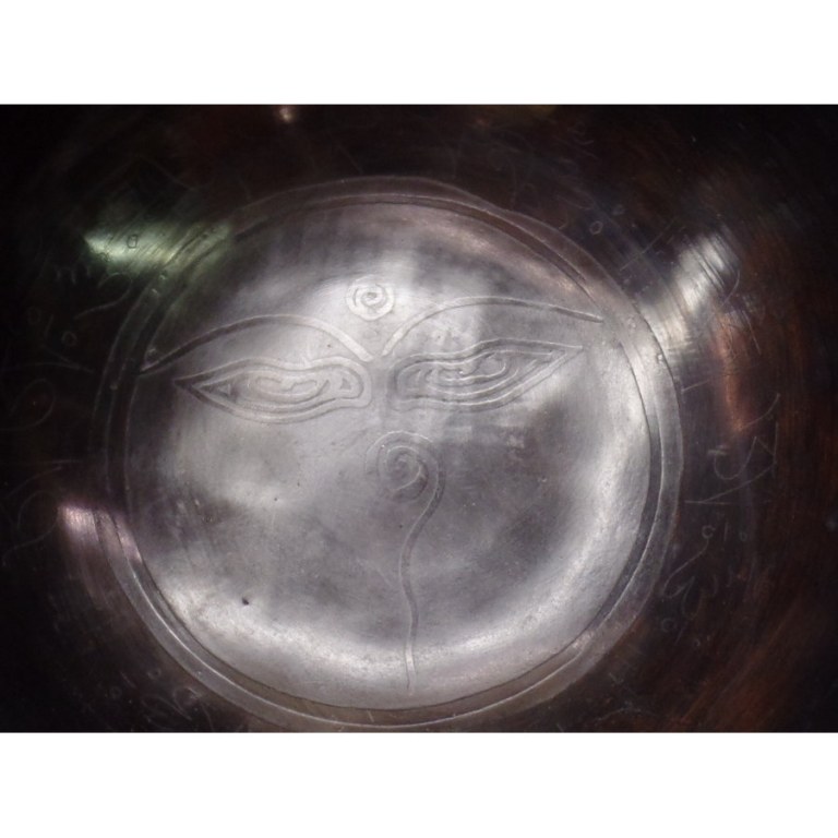 Bol tibétain Bouddha eyes