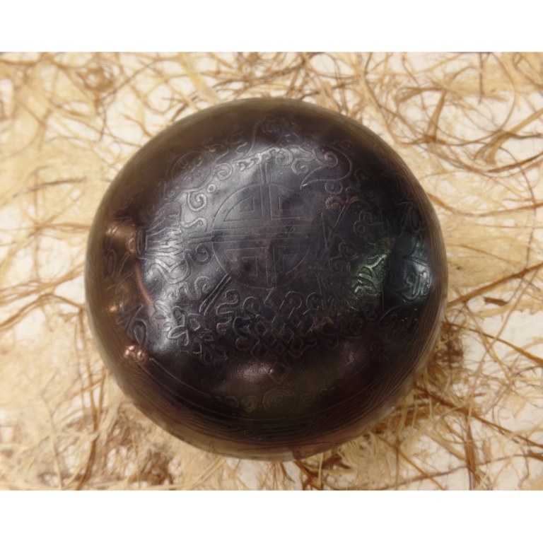 Bol tibétain Bouddha eyes