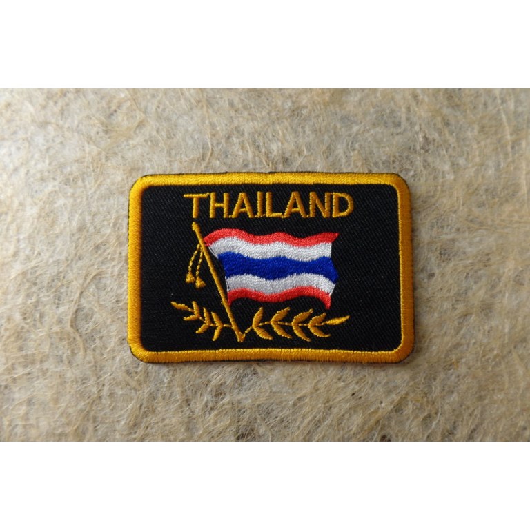 Ecusson drapeau fond noir Thaïlande