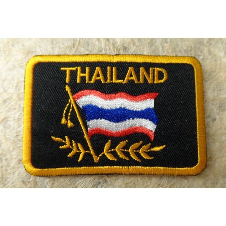 Ecusson drapeau fond noir Thaïlande