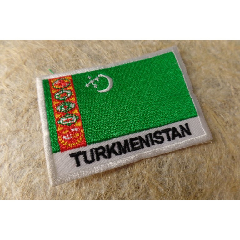 Ecusson drapeau Turkmesnistan
