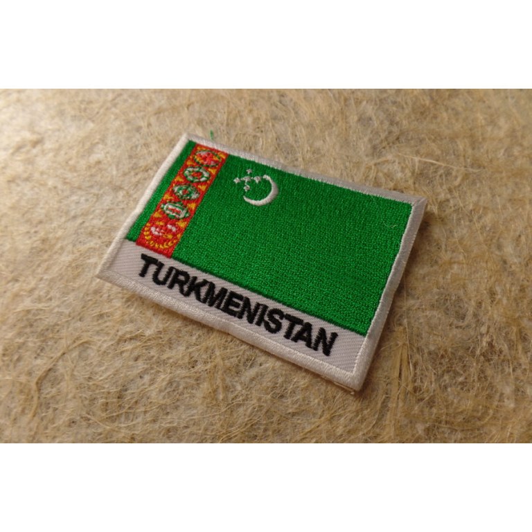 Ecusson drapeau Turkmesnistan