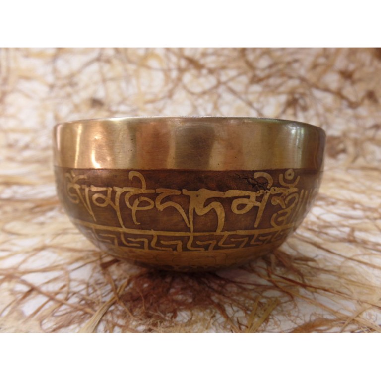 Bol tibétain gravé conque