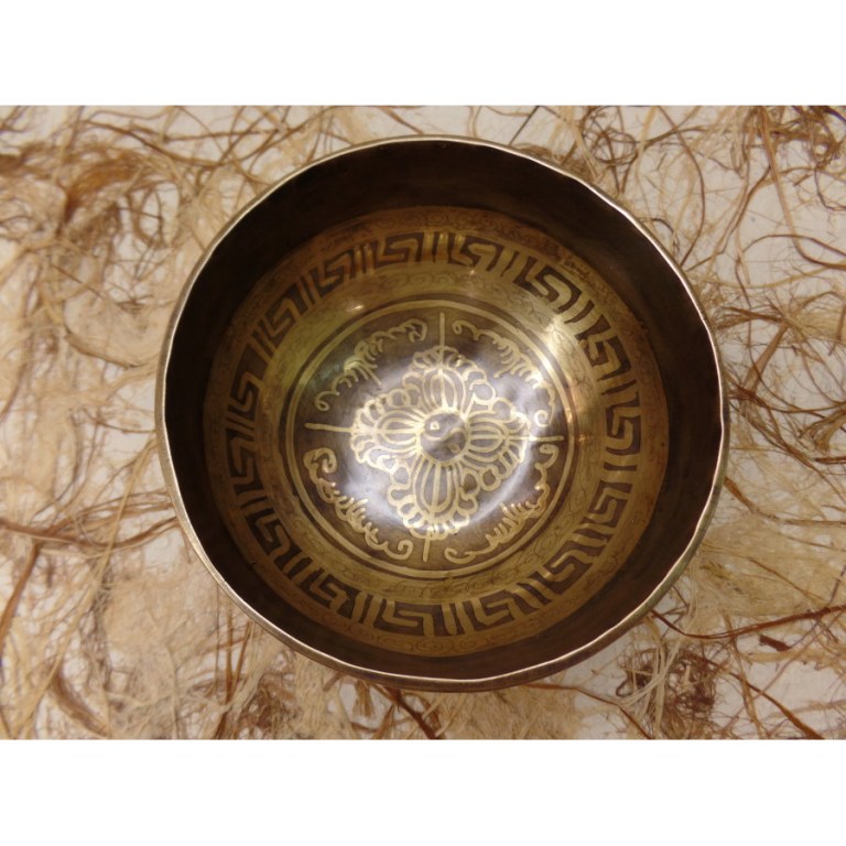 Bol tibétain gravé conque