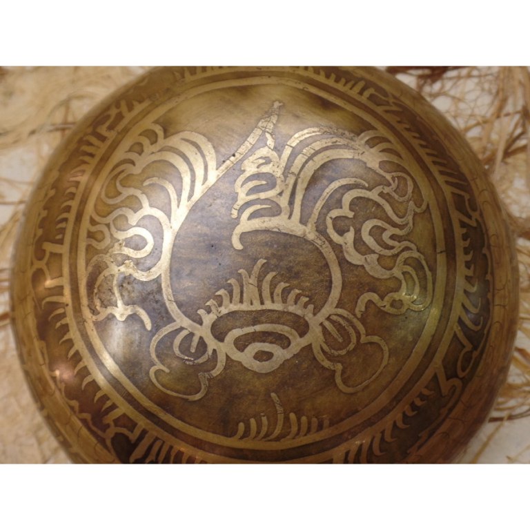 Bol tibétain gravé conque