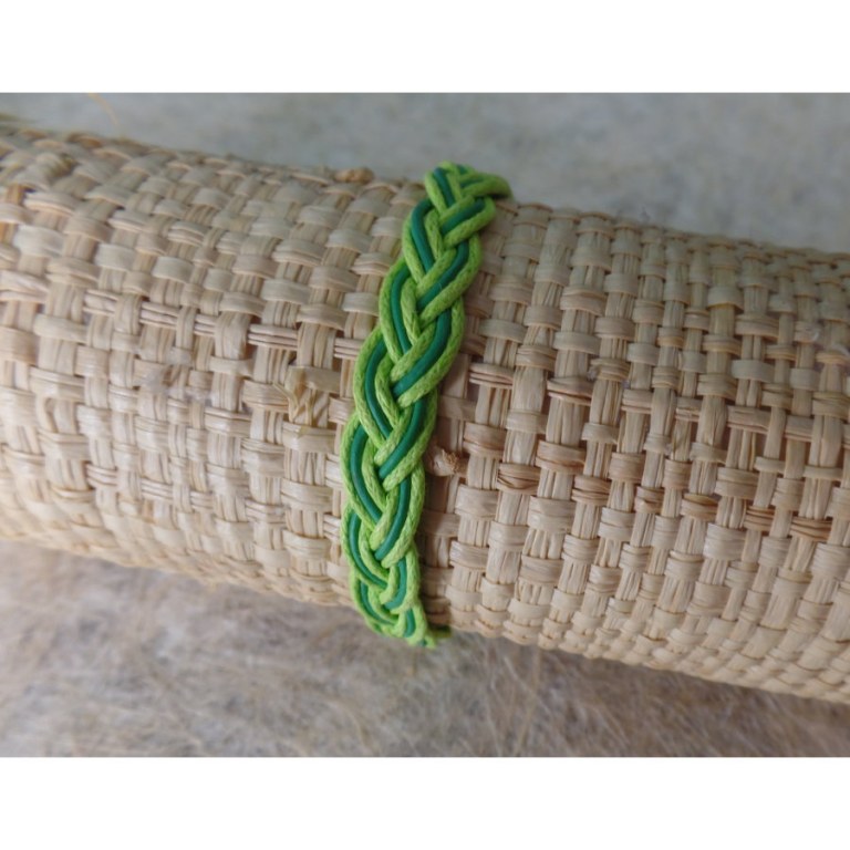 Bracelet trenza vert