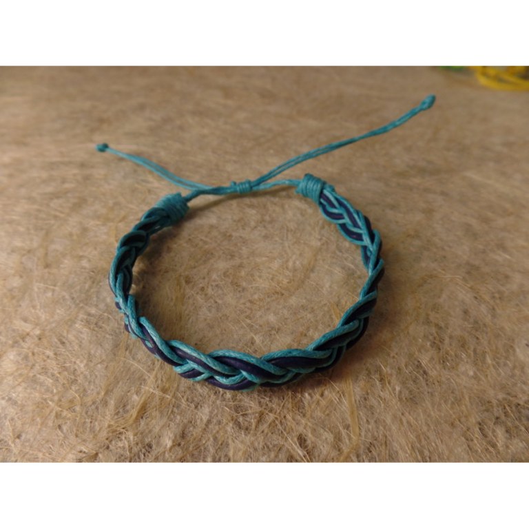 Bracelet trenza jaune/bleu