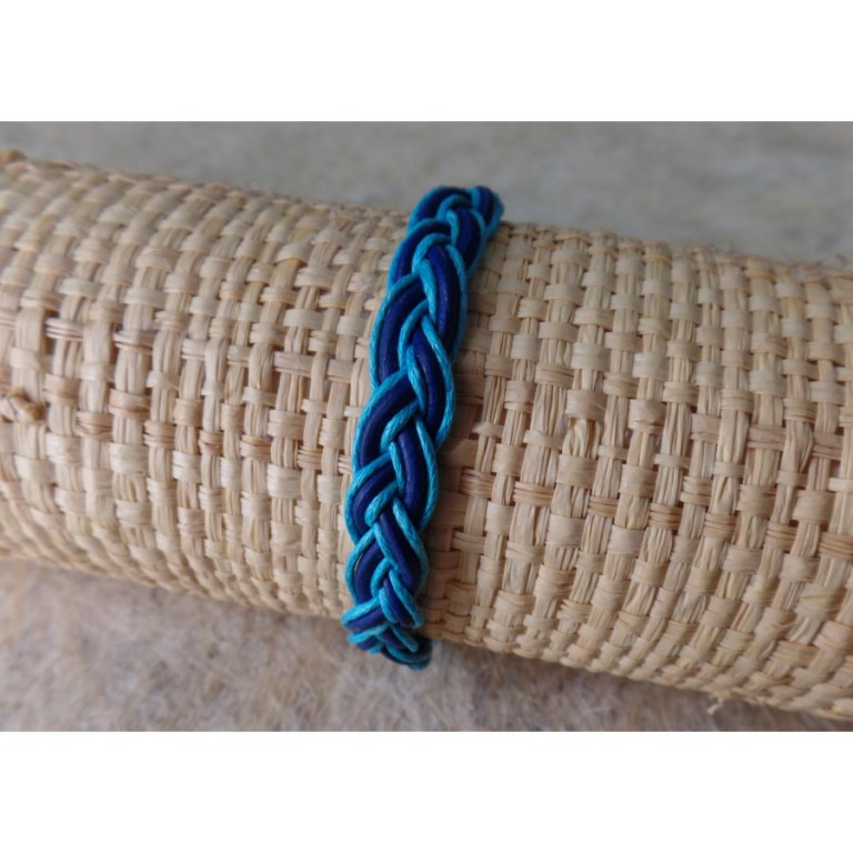 Bracelet trenza bleu/bleu