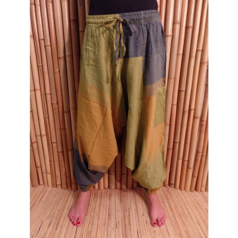 Sarouel Terraï vert/moutarde