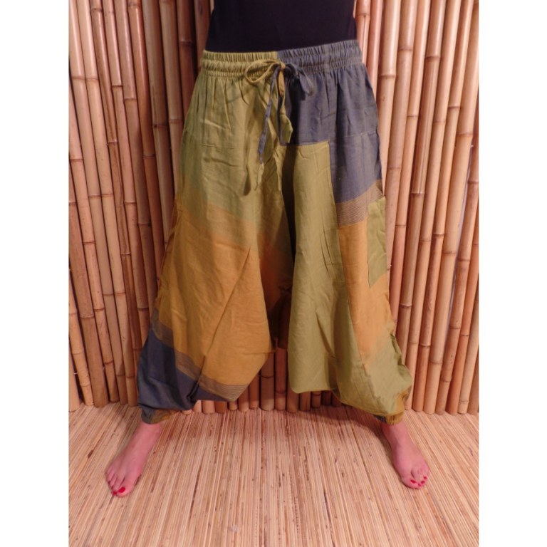 Sarouel Terraï vert/moutarde