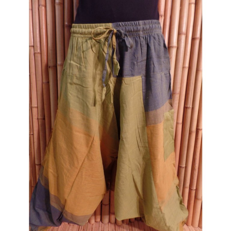 Sarouel Terraï vert/moutarde