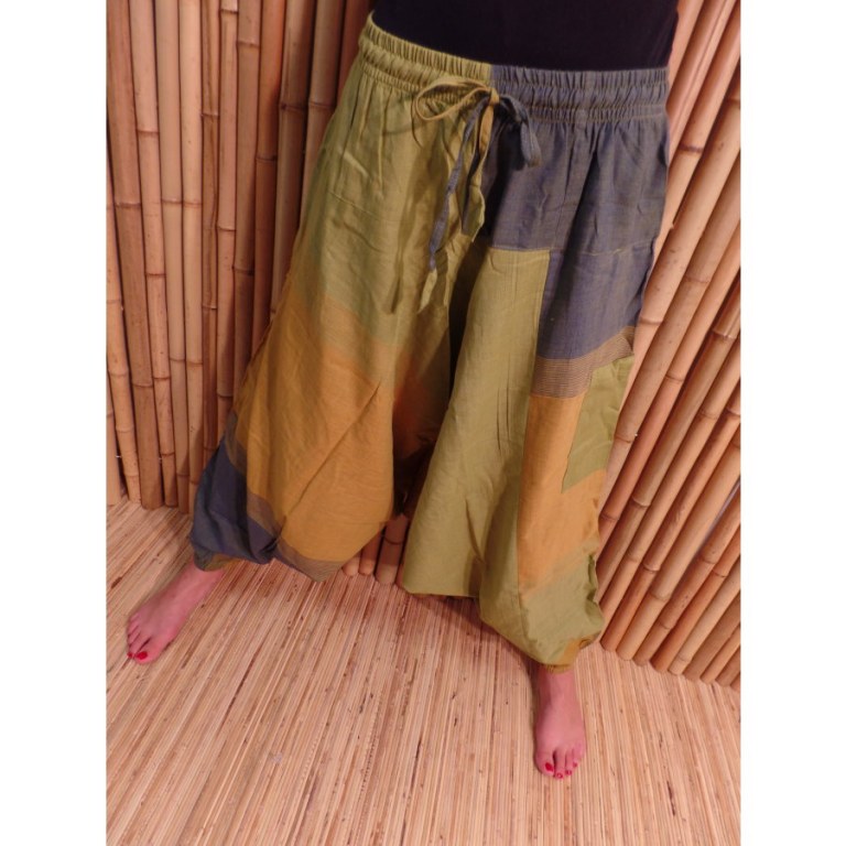 Sarouel Terraï vert/moutarde