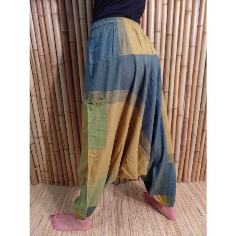 Sarouel Terraï vert/moutarde