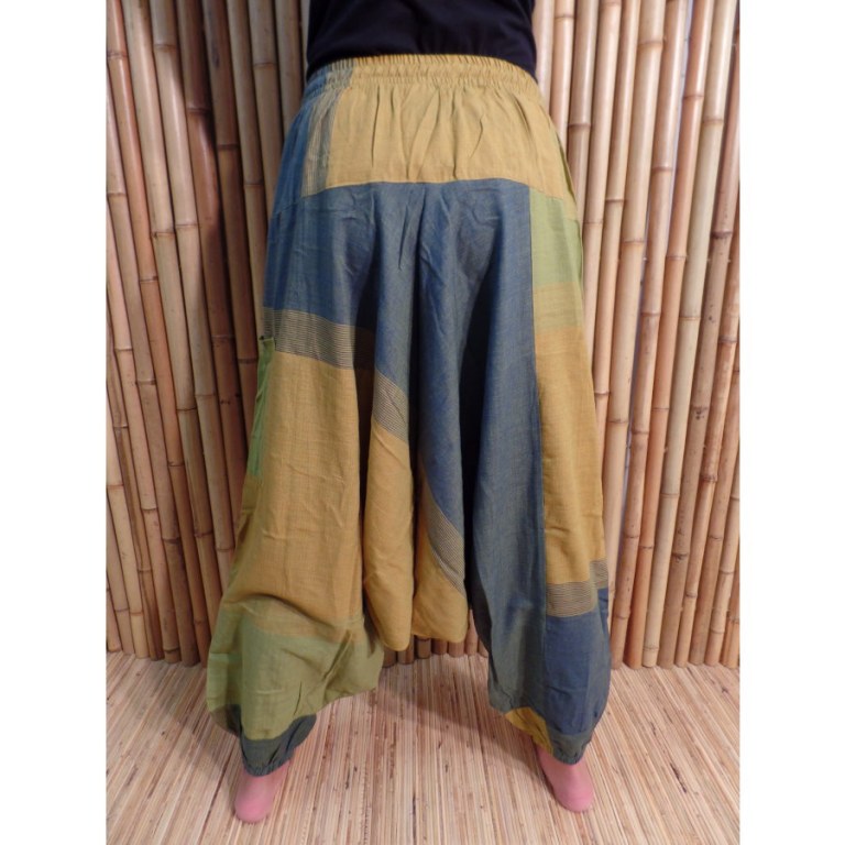 Sarouel Terraï vert/moutarde