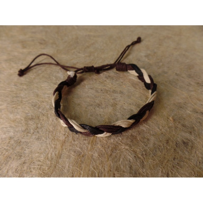 Bracelet natte bicolore