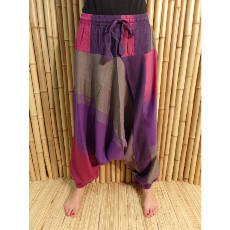 Sarouel Terraï violet/gris