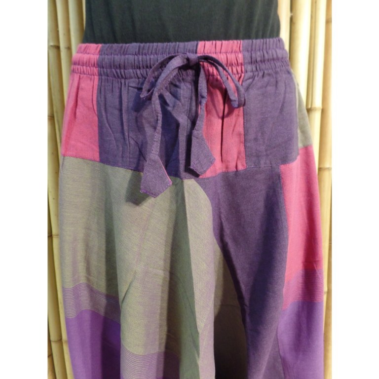 Sarouel Terraï violet/gris