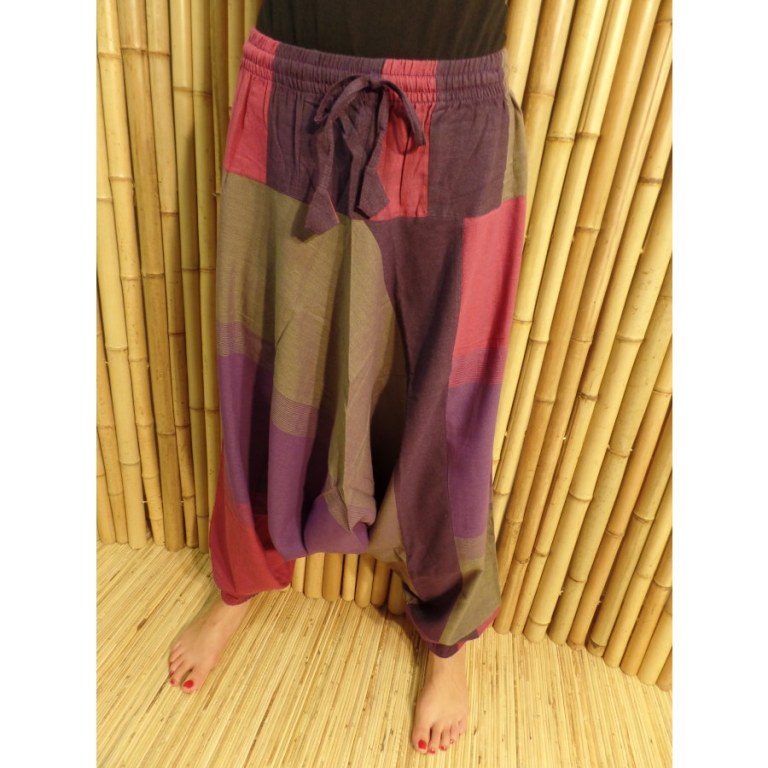 Sarouel Terraï violet/gris