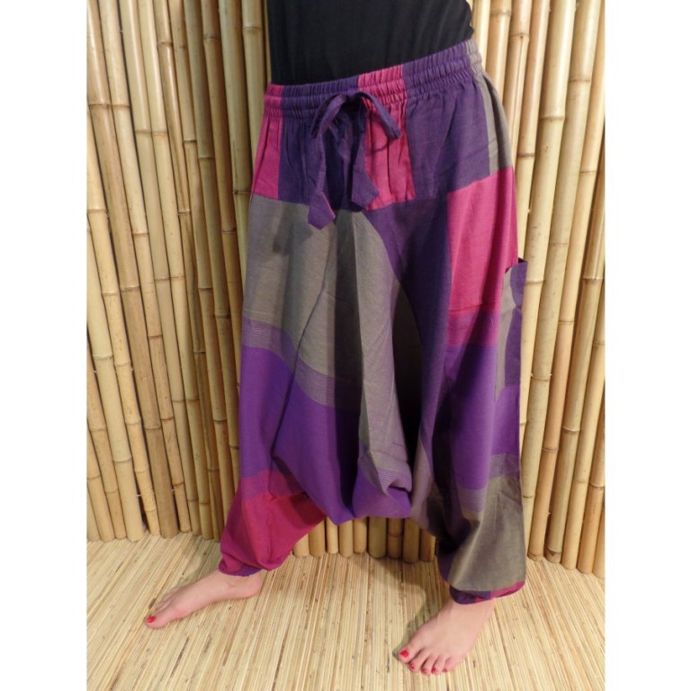 Sarouel Terraï violet/gris