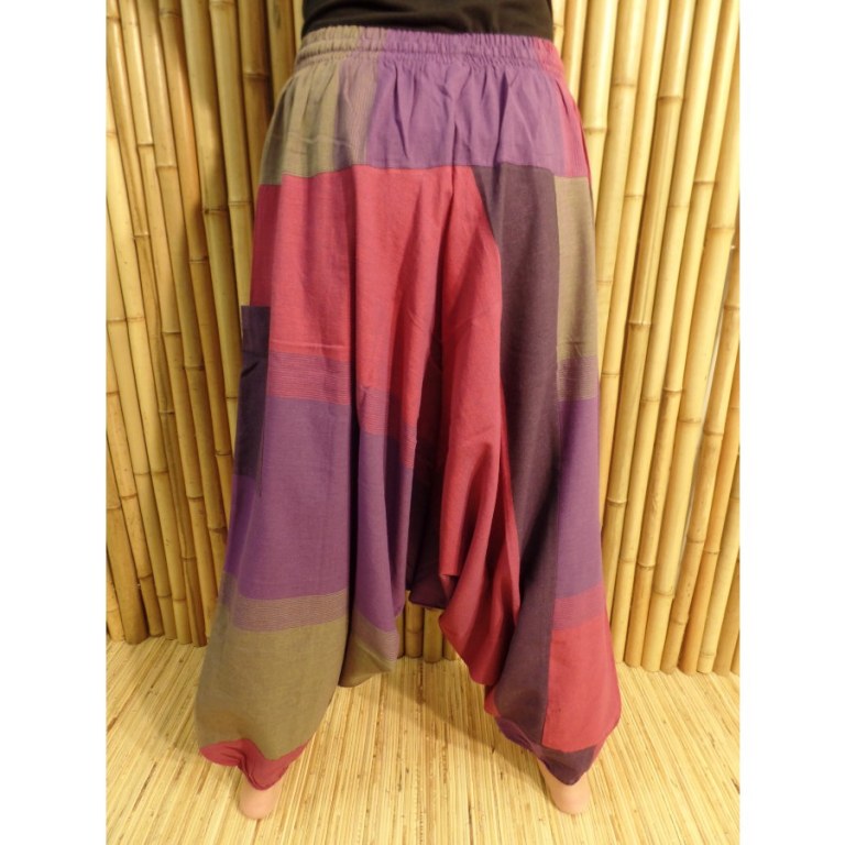 Sarouel Terraï violet/gris