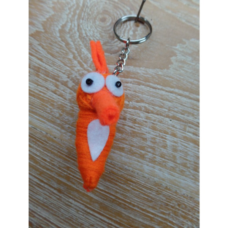 Porte clés hippocampe orange