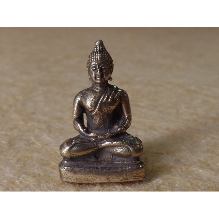 Miniature grise Bouddha méditatif