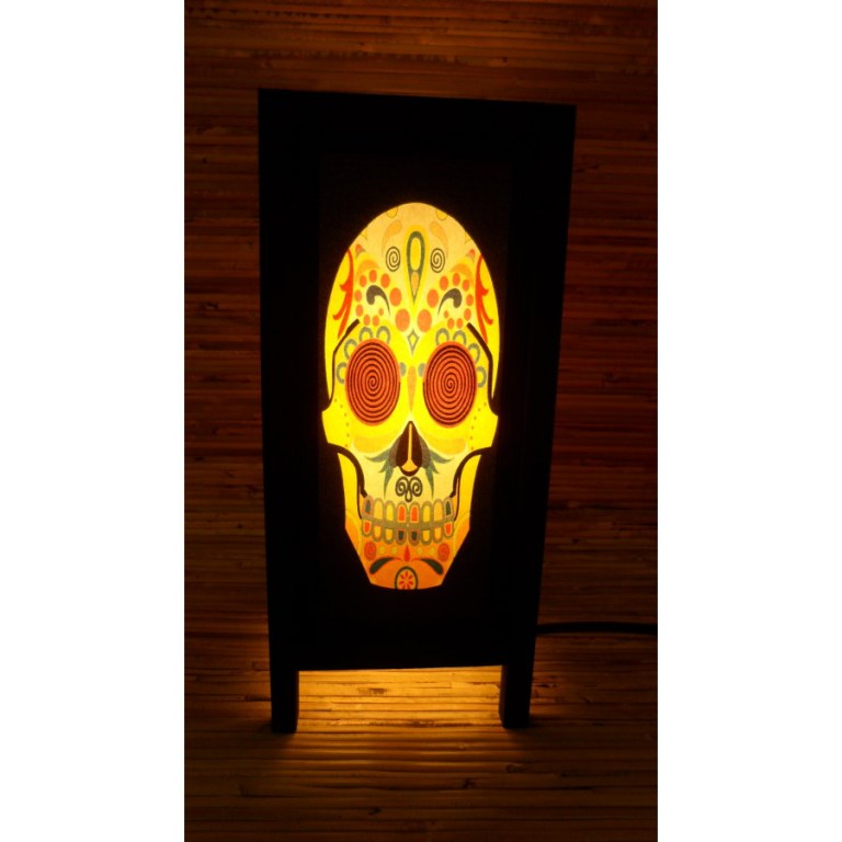 Lampe tête de mort Santa muerte 2