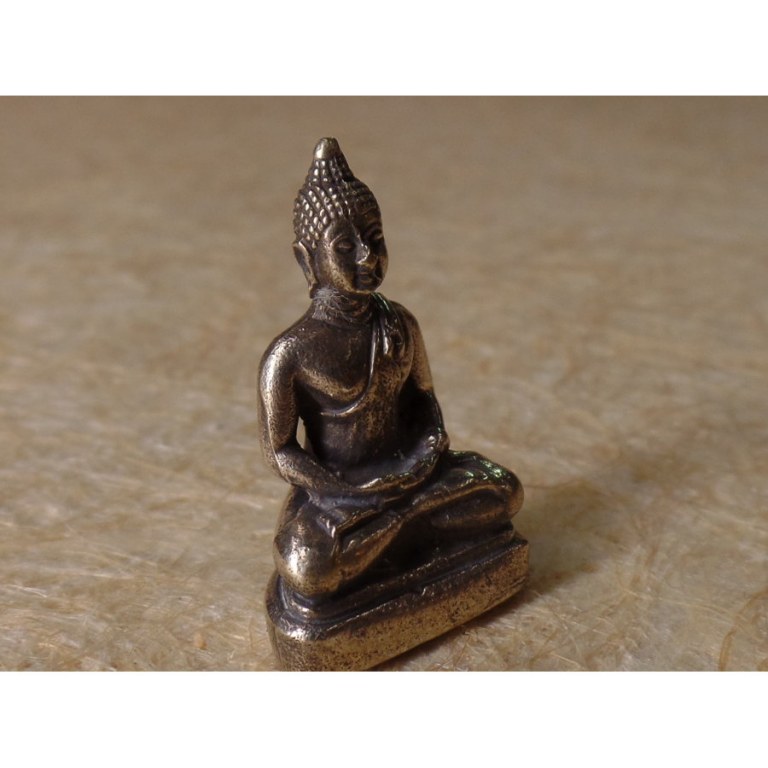 Miniature grise Bouddha méditatif