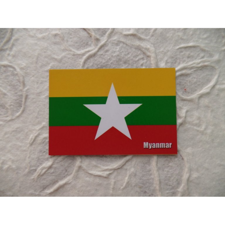 Aimant drapeau Birmanie ou Myanmar