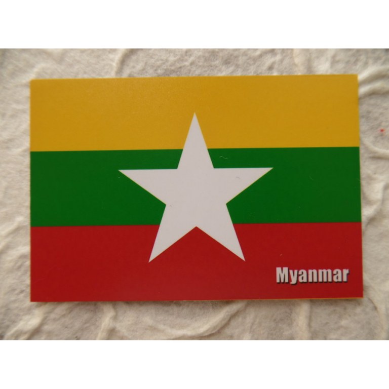 Aimant drapeau Birmanie ou Myanmar