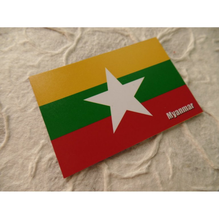 Aimant drapeau Birmanie ou Myanmar