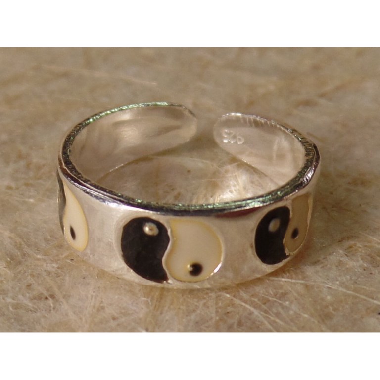 Bague orteil yin yang