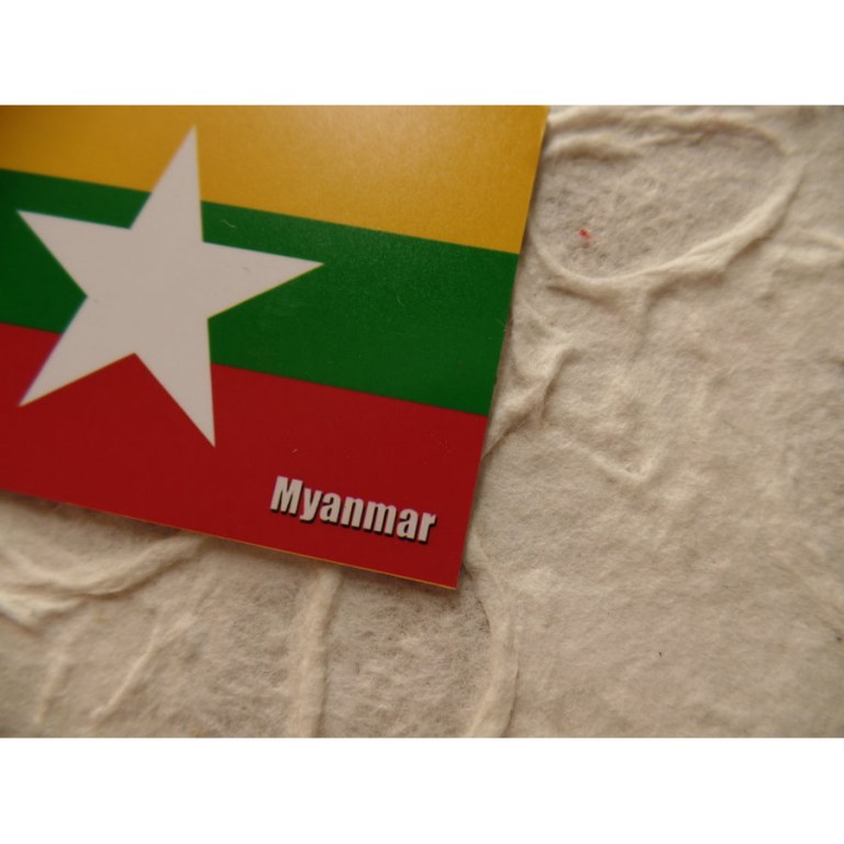 Aimant drapeau Birmanie ou Myanmar