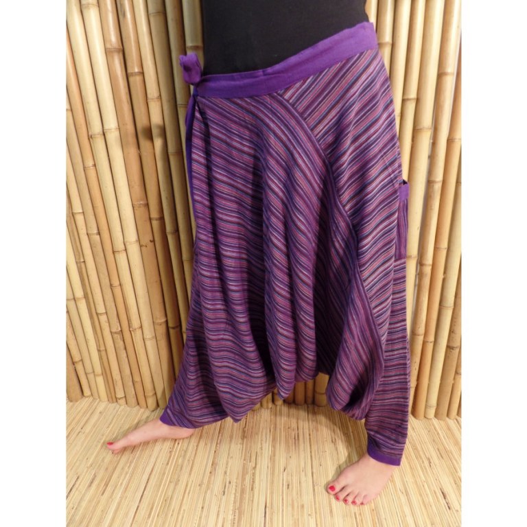 Pantalon sarouel Lumbini violet