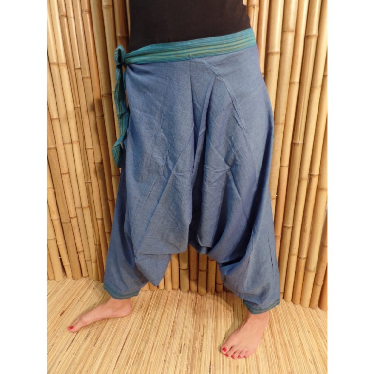 Pantalon/sarouel bleu Ghaghara