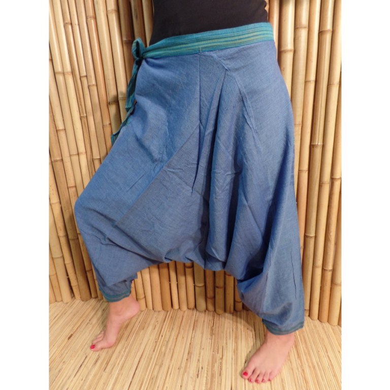 Pantalon/sarouel bleu Ghaghara
