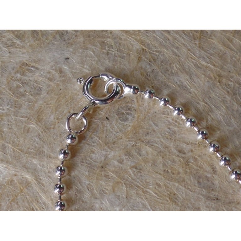 Chaine argent mini perles