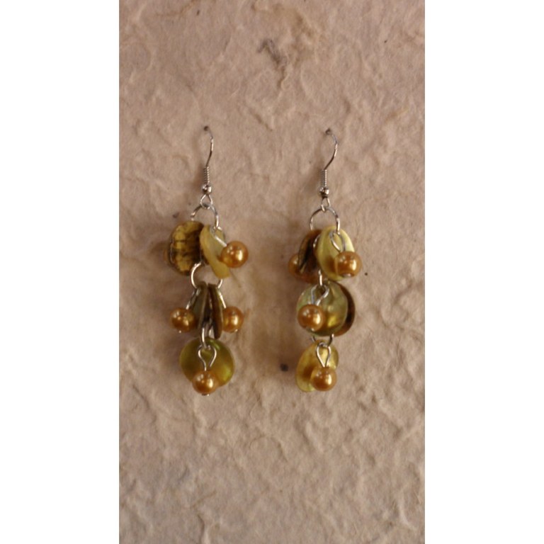 Pendants d'oreilles Achara jaune