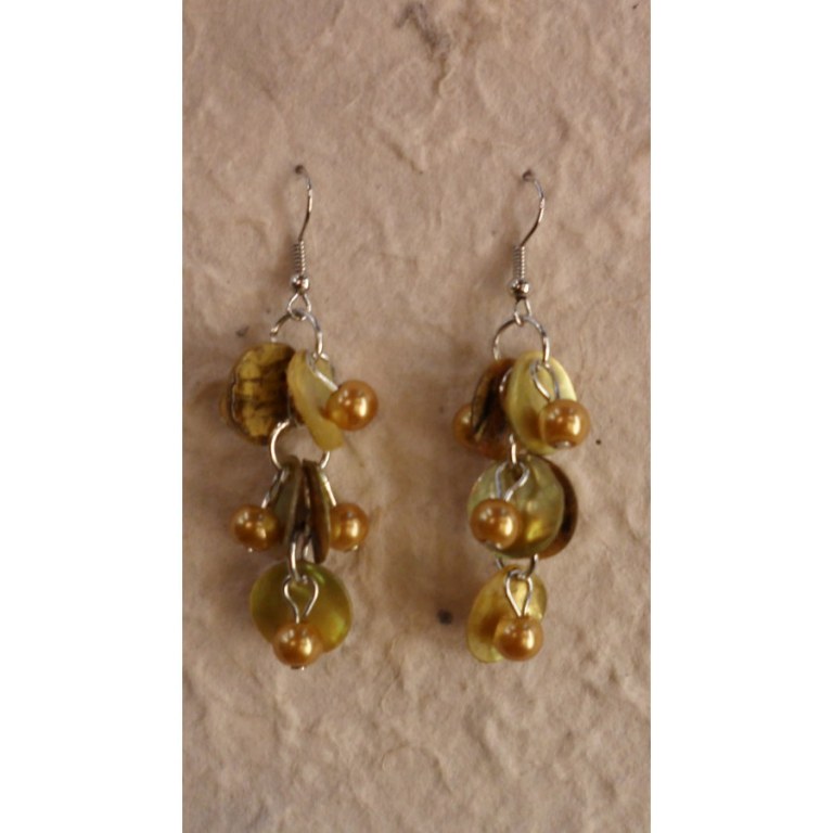 Pendants d'oreilles Achara jaune