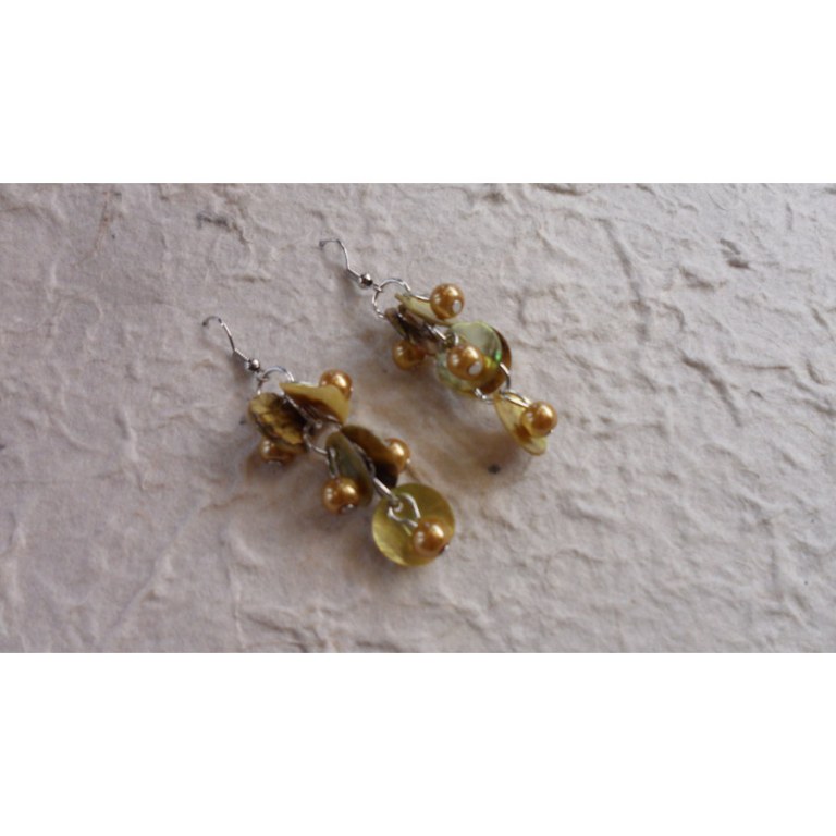 Pendants d'oreilles Achara jaune