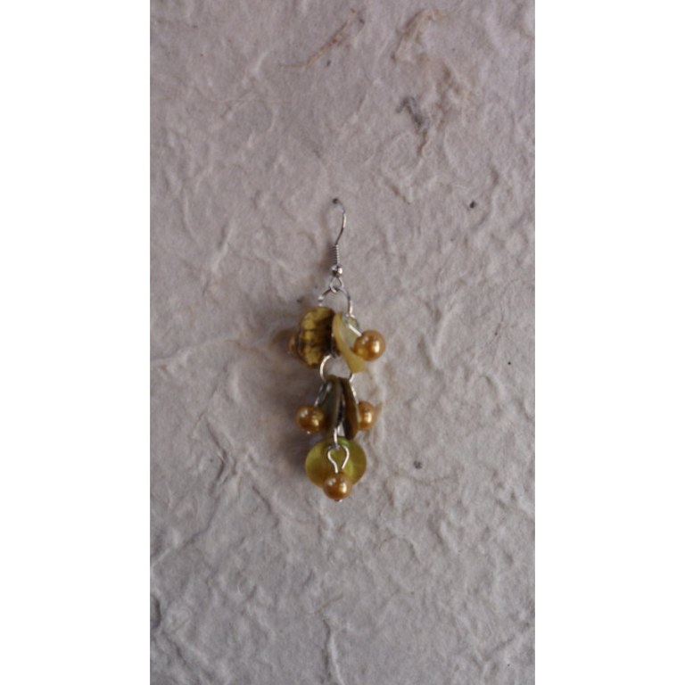 Pendants d'oreilles Achara jaune